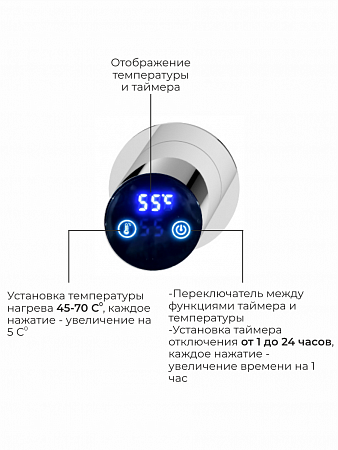 Аккорд П5 500х800 электро Полотенцесушитель TERMINUS Нержавеющая сталь Сосновый Бор - фото 4