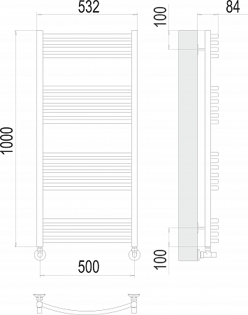 Классик П20 500х1000 Полотенцесушитель  TERMINUS Сосновый Бор - фото 3