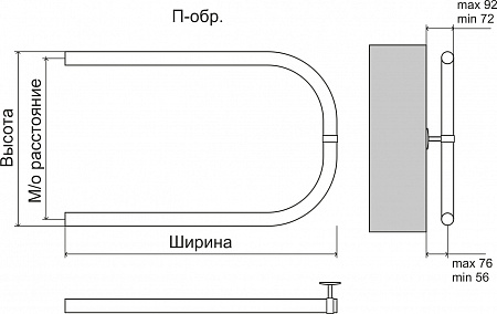 Эконом П-обр AISI 32х2 500х400 Полотенцесушитель  TERMINUS Сосновый Бор - фото 3