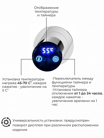 Рондо П2 350х760 электро Полотенцесушитель TERMINUS Нержавеющая сталь Сосновый Бор - фото 5