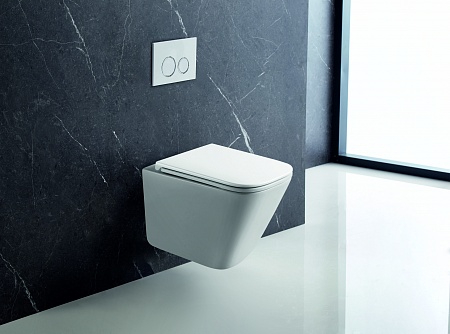 Подвесной унитаз безободковый Terminus Ватикан Монолит 490х340 белый Сосновый Бор - фото 1